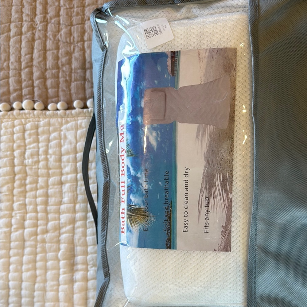 White Full Body Bath Mat